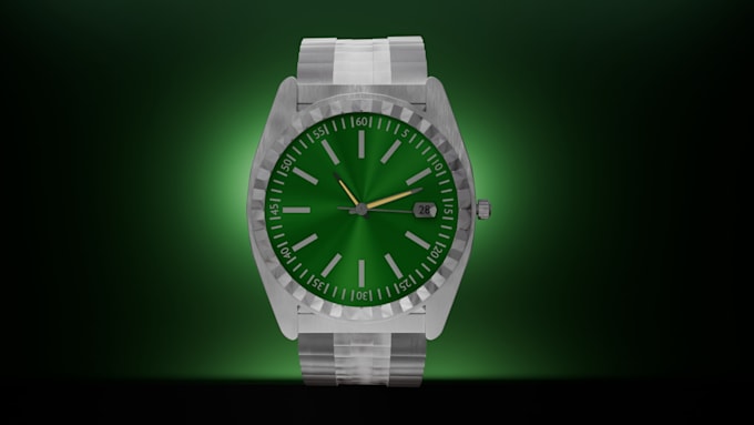creat a realistic watch render and animation
