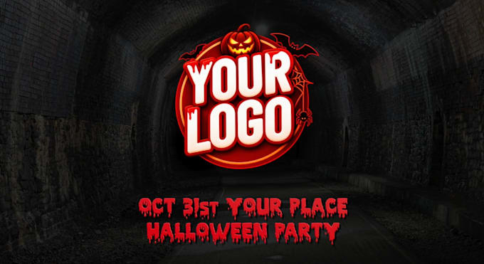 create this halloween video with your logo and text