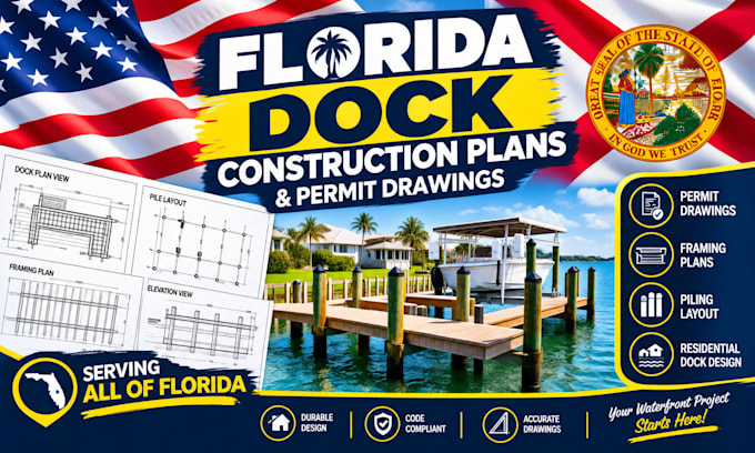 florida residential dock construction and permit drawings
