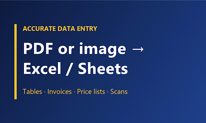 convert PDF or images to excel or google sheets accurately
