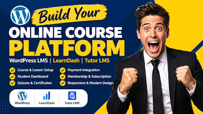 build a wordpress lms website with learndash or tutor lms