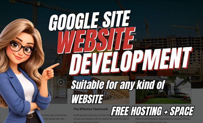 create any professional website using google sites, wix, squarespace website