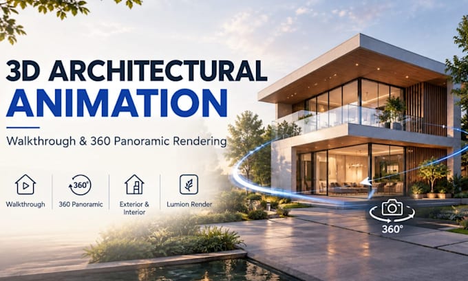 create 3d architectural animation and 360 panoramic rendering in lumion