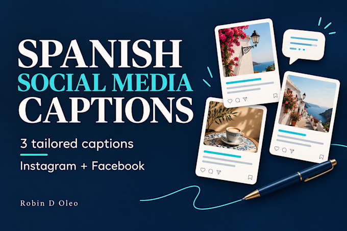 write 3 engaging spanish captions for instagram or facebook