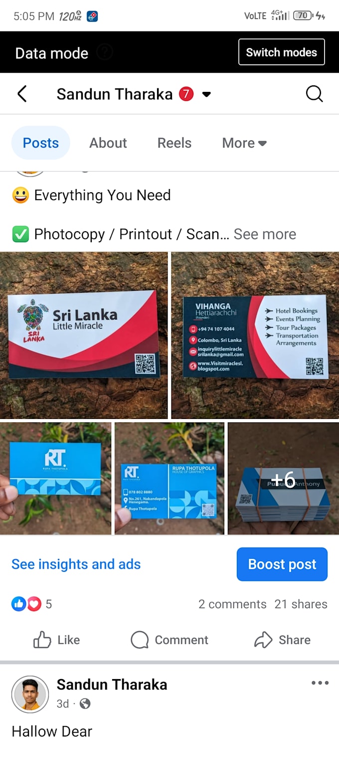 business card design print