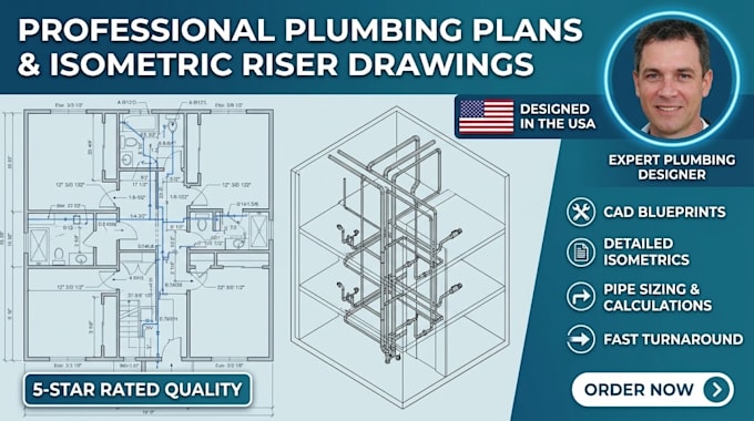 design professional plumbing plans and isometric riser drawings