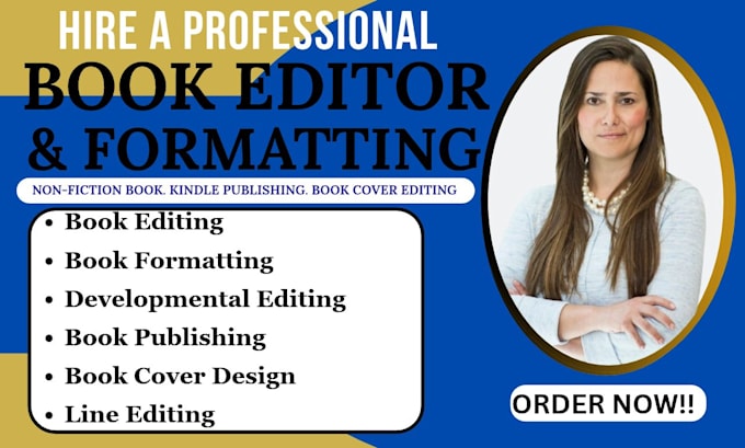 edit, format and proofread your fiction and non fiction book