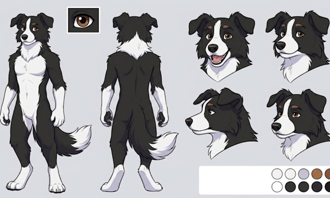 furry sheet reference sheet anthro character fursona ref sheet character design