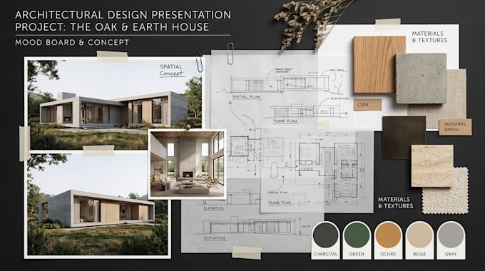 create an architectural mood board for your design concept