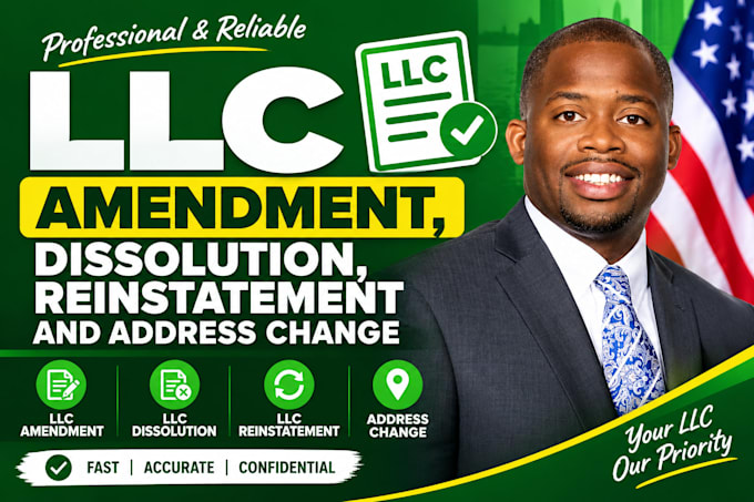 do llc amendment, dissolution, reinstatement and address change