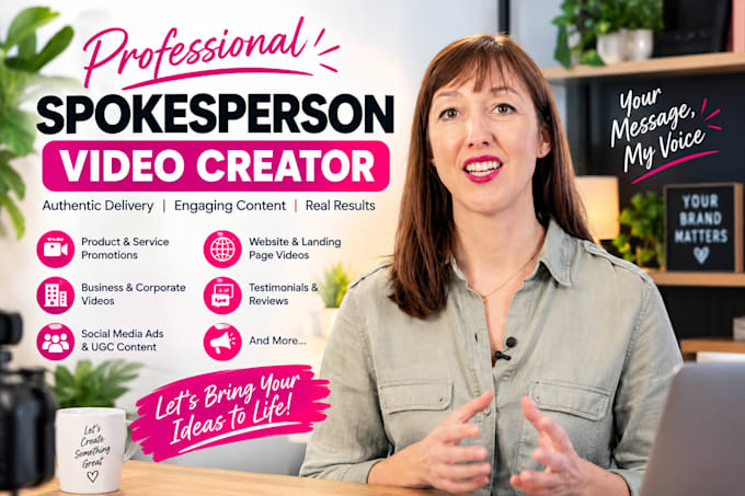 be your video spokesperson