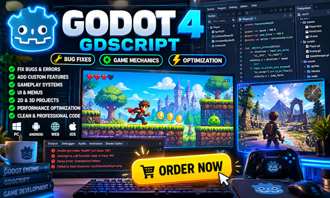 fix godot 2d 3d game bugs gdscript errors crashes lag and optimize performance