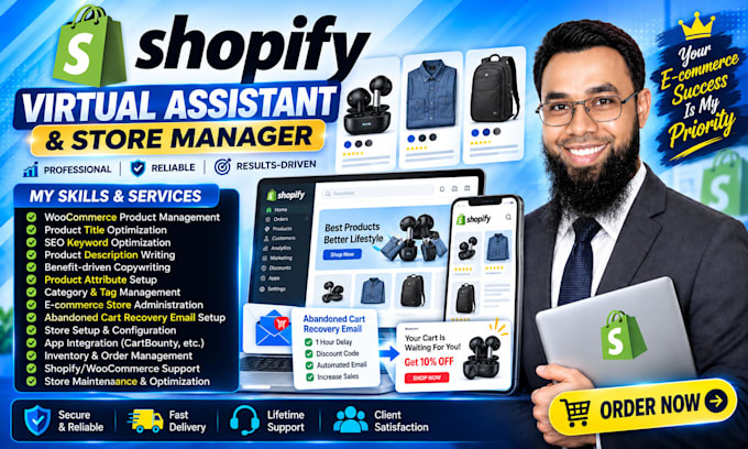 be your shopify virtual assistant