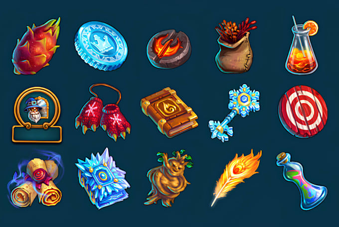 create custom pixel art game icons and inventory items