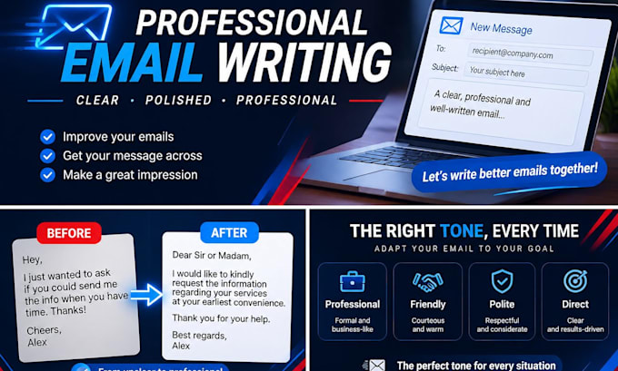write, proofread and improve your professional emails