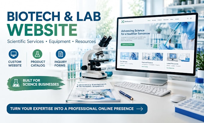 build a biotech website for labs and scientific services