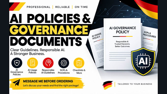 write ai governance policies, responsible ai guidelines and procedures
