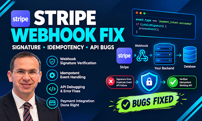 fix stripe webhook signature verification and idempotent API failure