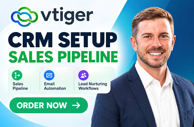 setup vtiger CRM sales pipeline email automation lead nurturing workflow
