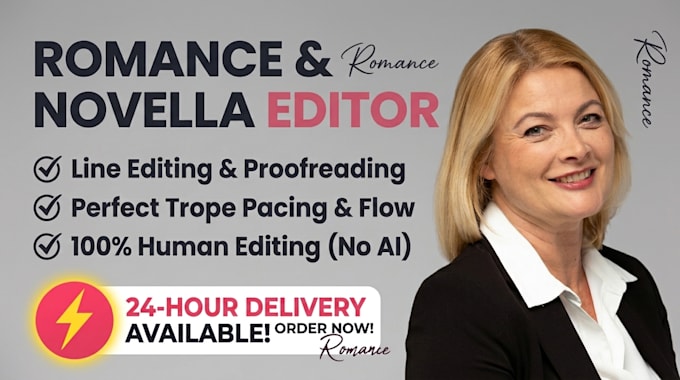 line edit and proofread your short romance story or novella