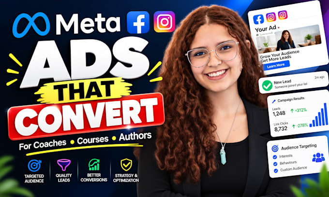 run meta facebook instagram ads for coaches, authors and course creators