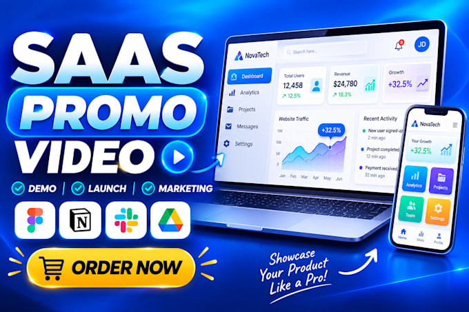 create a saas promo video for your software or app