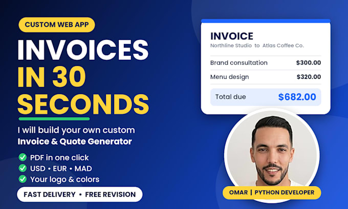 build a custom invoice and quote generator web app