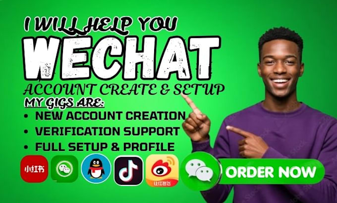 help you set up your wechat, qq, douyin  account guide you through registration