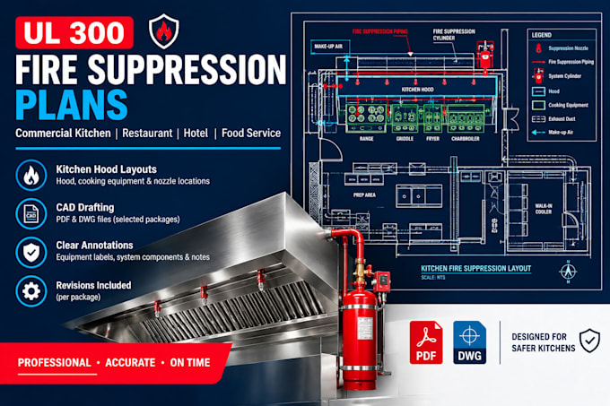 draft ul 300 commercial kitchen fire suppression plans