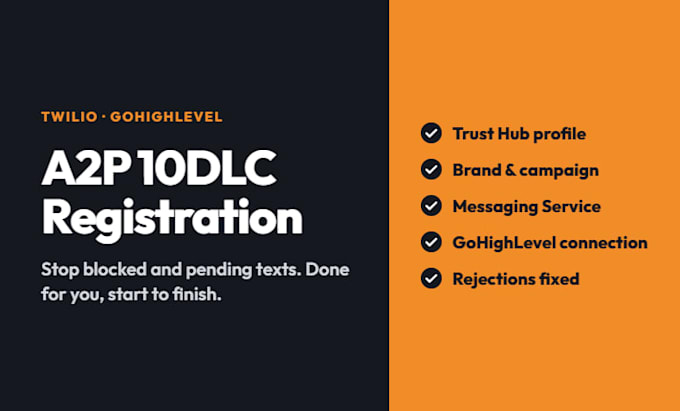 a2p registration on twilio and gohighlevel