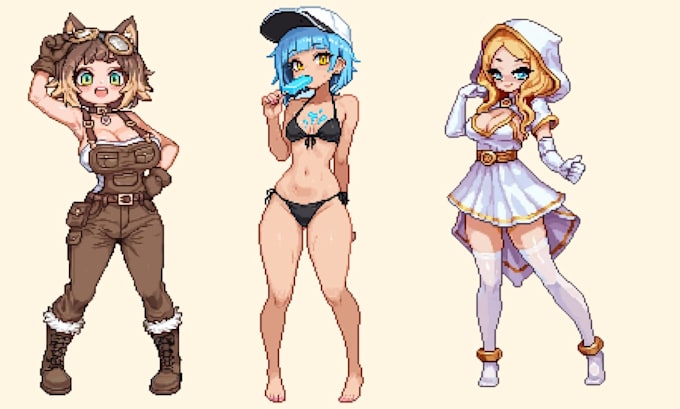 do pixel art animation pixel character sprite sheet game art pixel art character