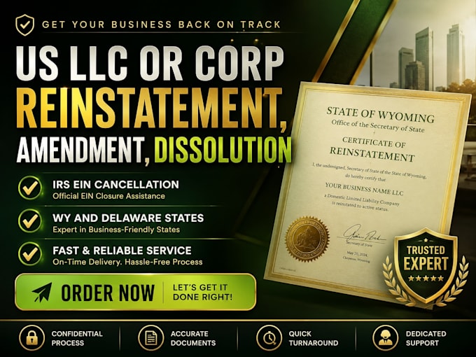 prepare US llc dissolution documents and a closure checklist