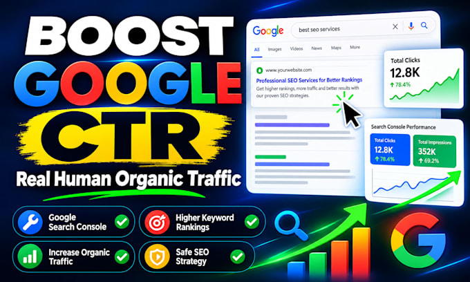 boost google CTR, increase organic traffic and rank keywords on serp