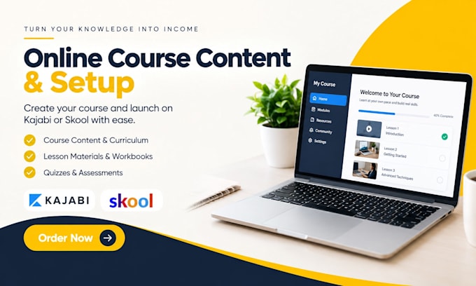 create online course content course creation skool online course kajabi course