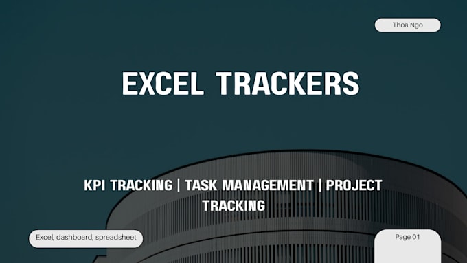 create excel trackers, reports, and templates