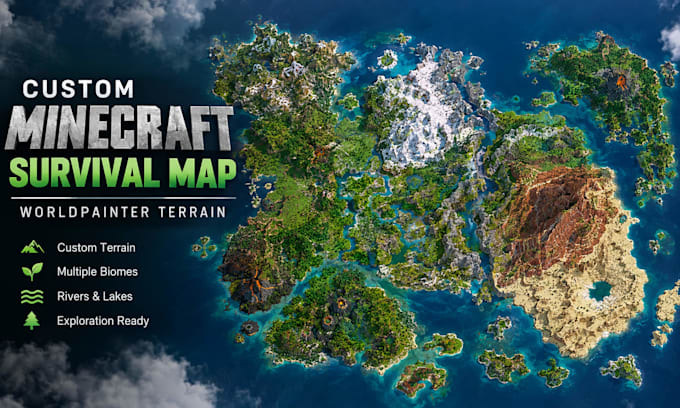 create a custom minecraft survival map with worldpainter