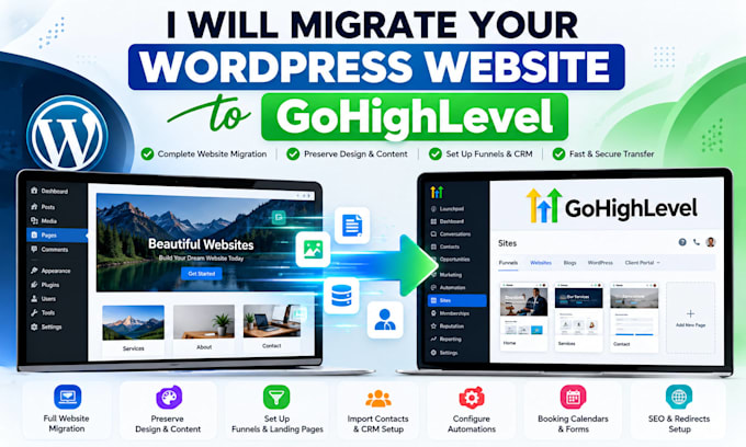 migrate your wordpress website to gohighlevel