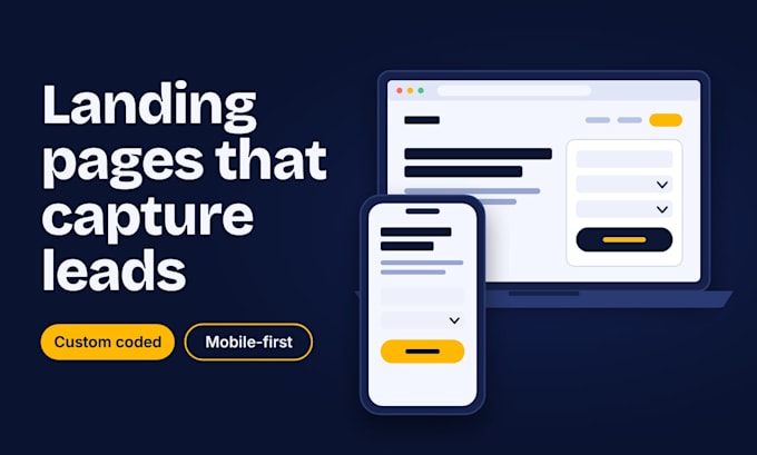 design and code a custom landing page for lead generation