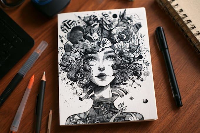 do unique doodle illustrations