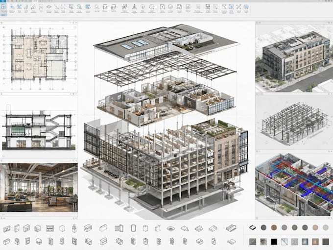 create revit bim models and architectural drawings from cad or PDF