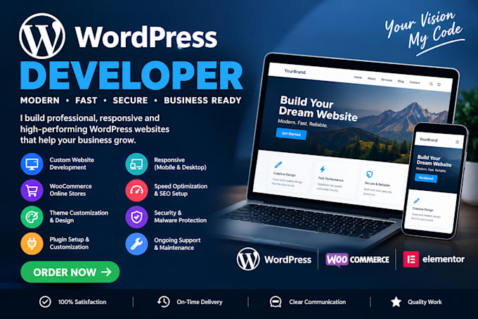 create a professional wordpress site for you