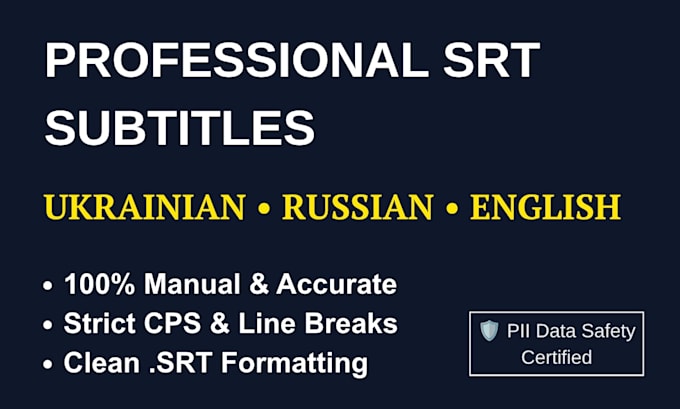 create professional srt subtitles and captions for your video