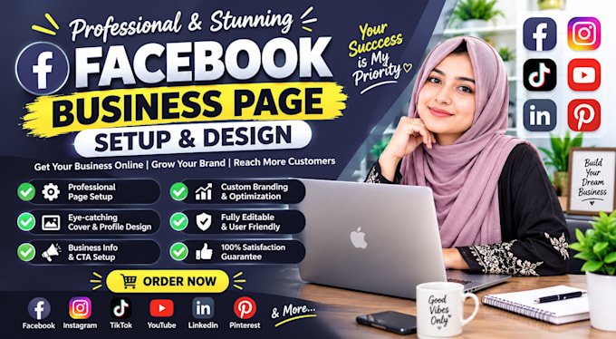 Create attractive facebook business pages and set up social media by ...