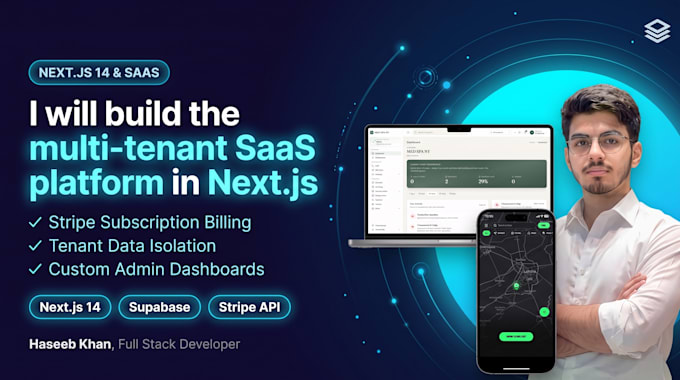 build a saas web app or multi tenant saas platform in nextjs with stripe