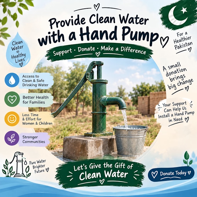 help install a hand water pump in pakistan