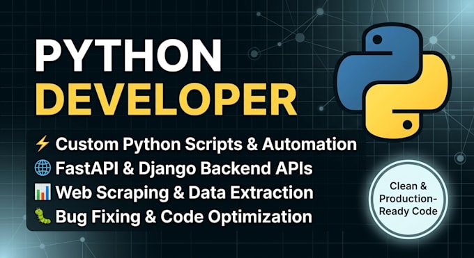 create custom python scripts automation and fastapi backends