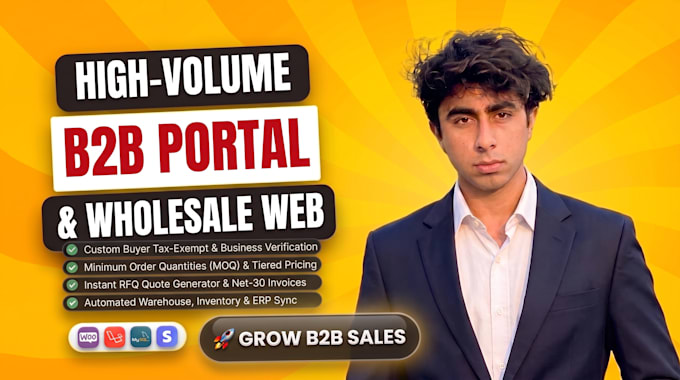 develop b2b wholesale portal, b2b ecommerce and wholesale website