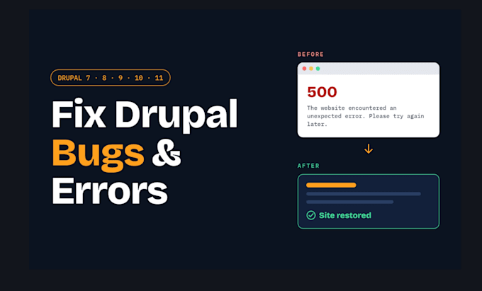 fix drupal bugs drupal errors drupal website issues update support wsod