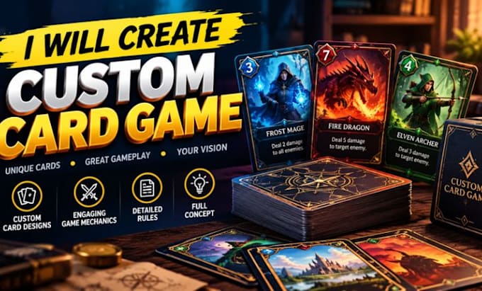 design a perfect, pdf and illusration card game