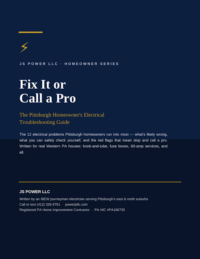 deliver my electrical troubleshooting guide for homeowners